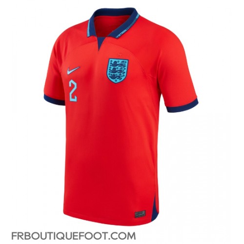 Maillot de foot Angleterre Kyle Walker #2 Extérieur vêtements Monde 2022 Manches Courtes